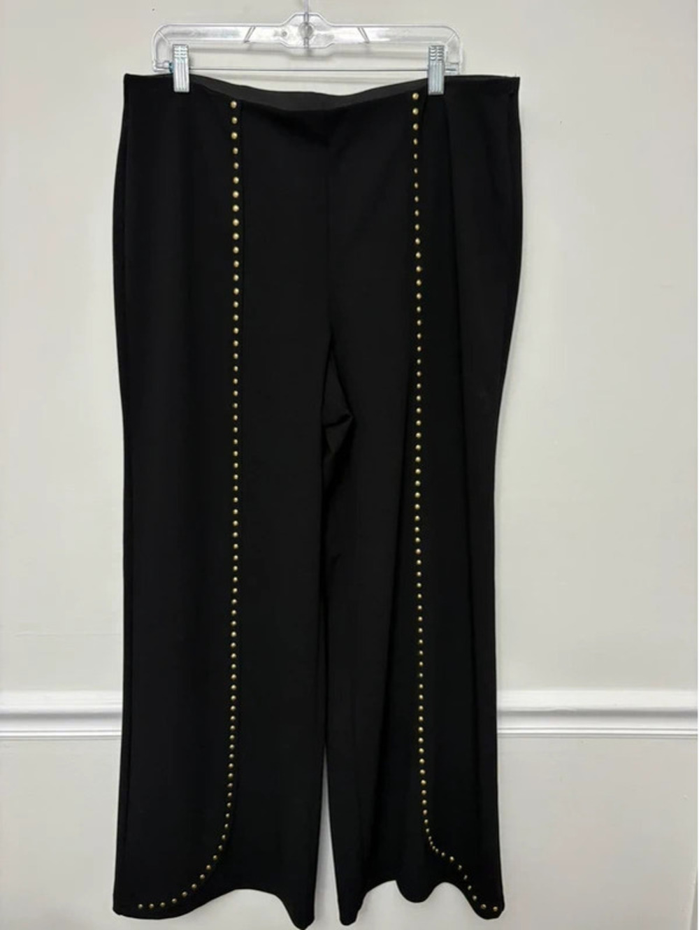 Y2K INC International Concepts Black Studded Wide Leg Pants Women’s XL
